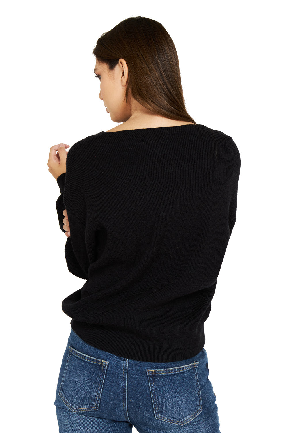 Sweater Cuello V Negro