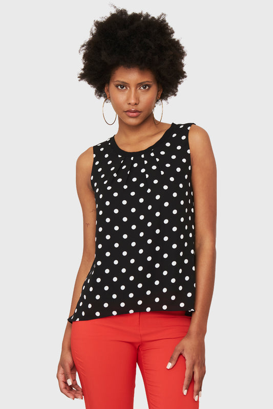 Blusa Básica Lunares Negro