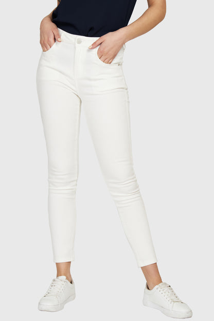 Jeans Básico Pitillo Blanco