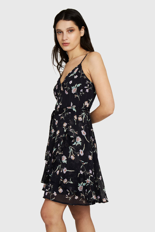 Vestido Corto Floral
 Vuelos Azul Marino