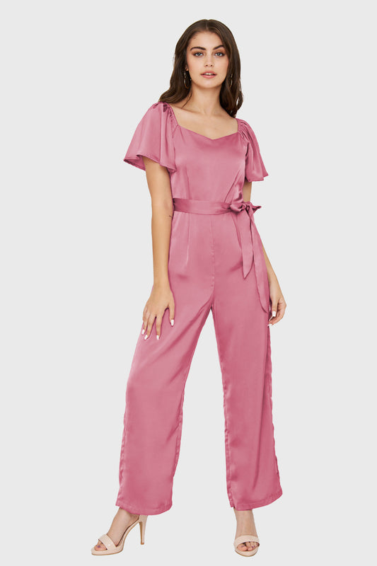 Enterito Tipo Satín Lazo Rosa