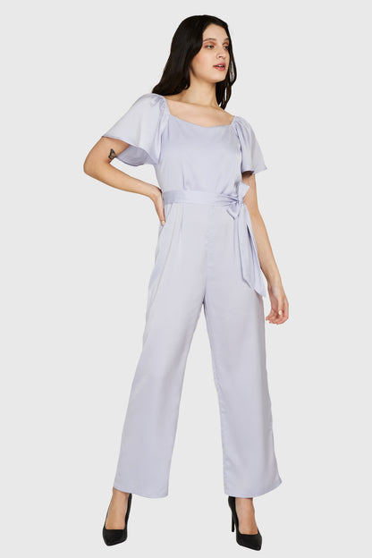 Enterito Tipo Satín Lazo Lila