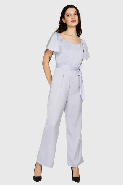 Enterito Tipo Satín Lazo Lila