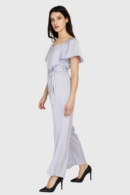 Enterito Tipo Satín Lazo Lila