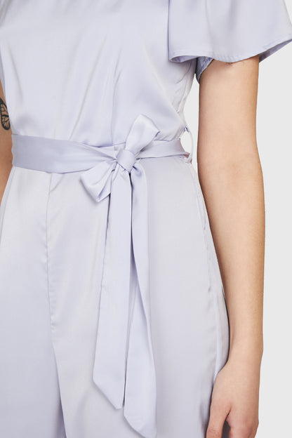 Enterito Tipo Satín Lazo Lila