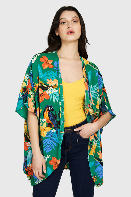 Kimono Guacamayos Verde