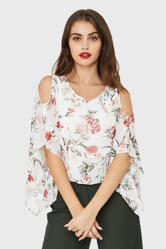 Blusa Manga Kimono Blanco