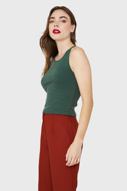 Crop Top Básico Verde