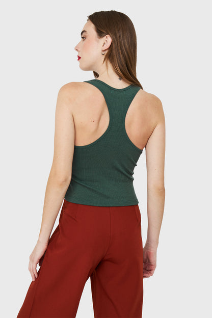 Crop Top Básico Verde