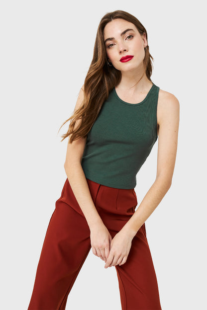 Crop Top Básico Verde