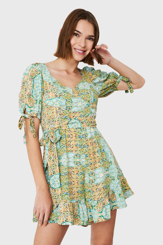 Enterito Corto Psicodélico Verde