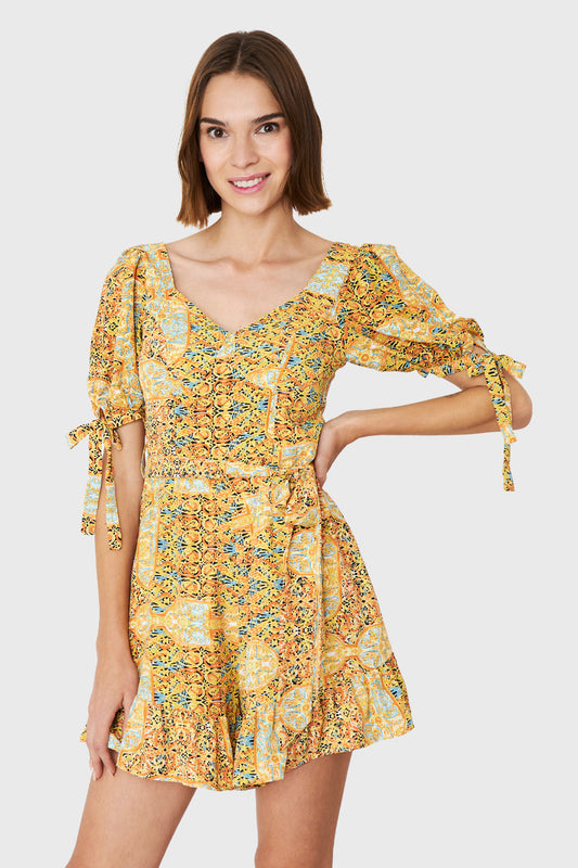 Enterito Corto Psicodélico Amarillo