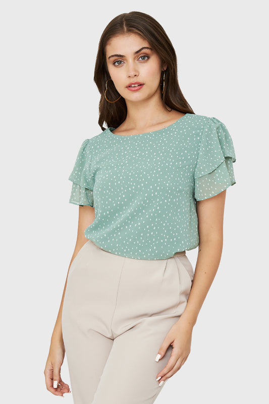 Blusa Puntitos Menta