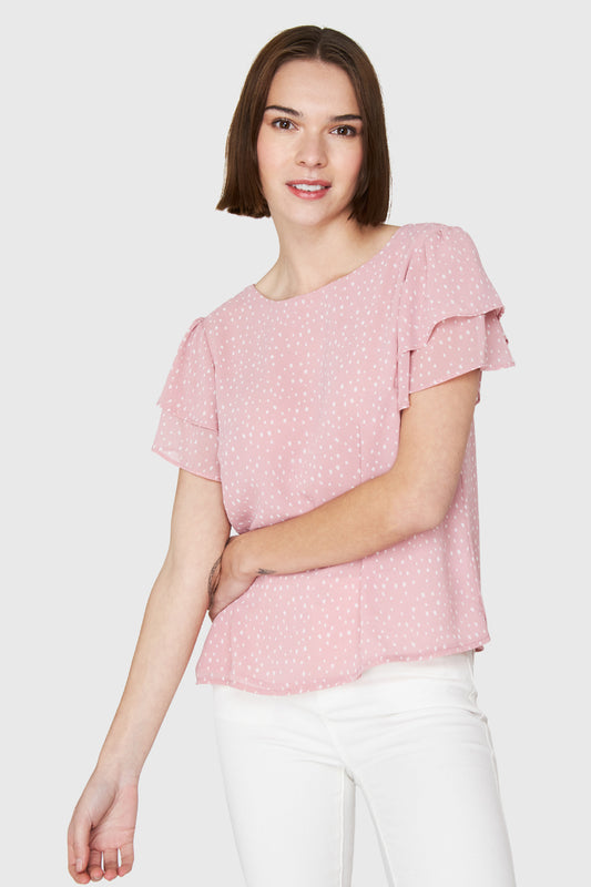 Blusa Puntitos Rosado