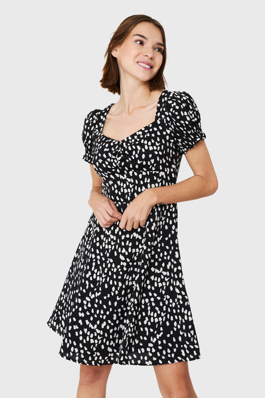 Vestido Print Lunares Negro