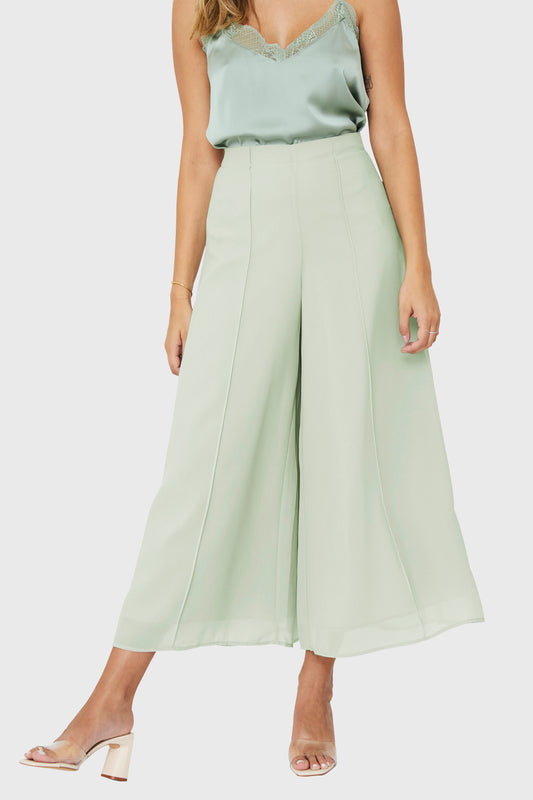 Pantalón Culotte Brillos Menta
