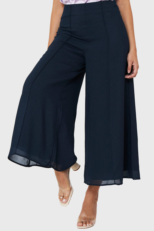 Pantalón Culotte Brillos Azul Marino