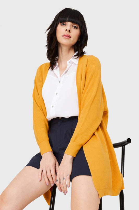 Cárdigan Manga Kimono Mostaza