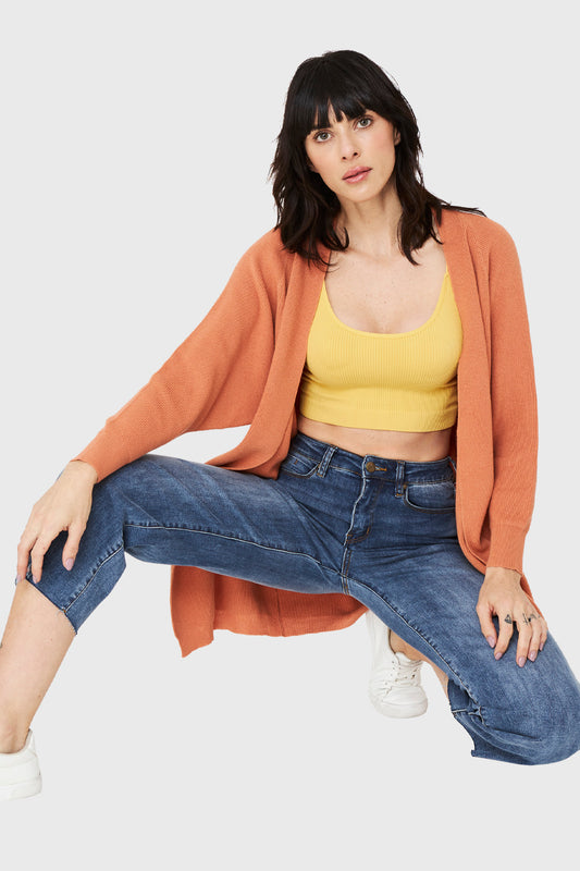 Cárdigan Manga Kimono  Damasco