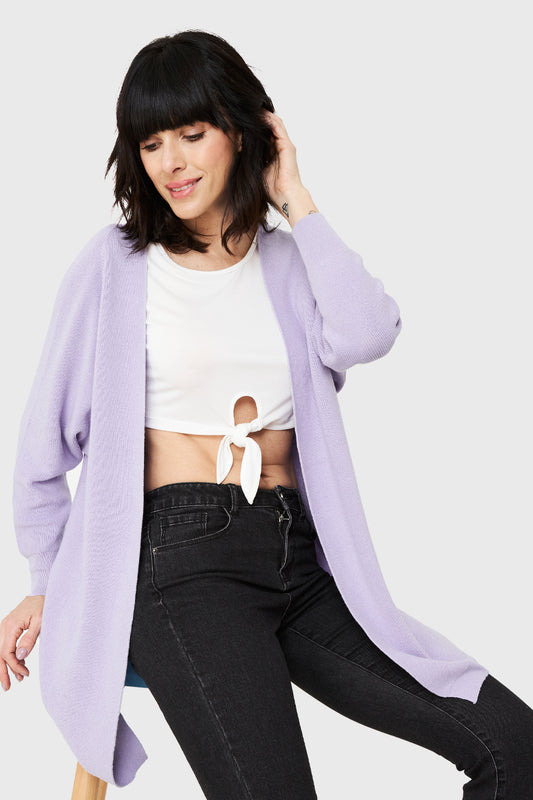 Cárdigan Manga Kimono Lila