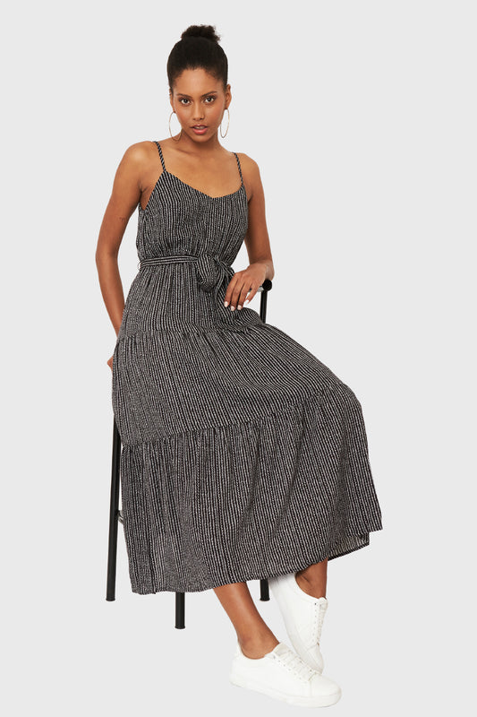 Vestido Print Étnico Negro