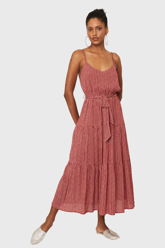 Vestido Print Étnico Terracota