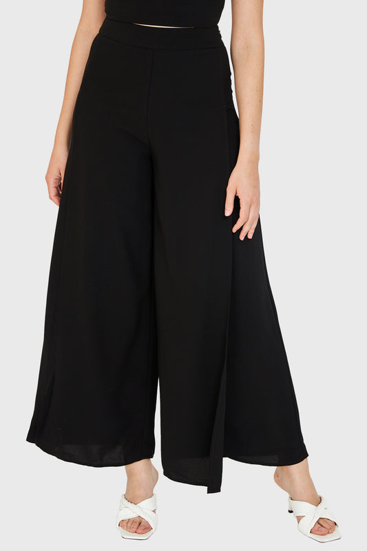 Pantalón Palazzo Aberturas Negro