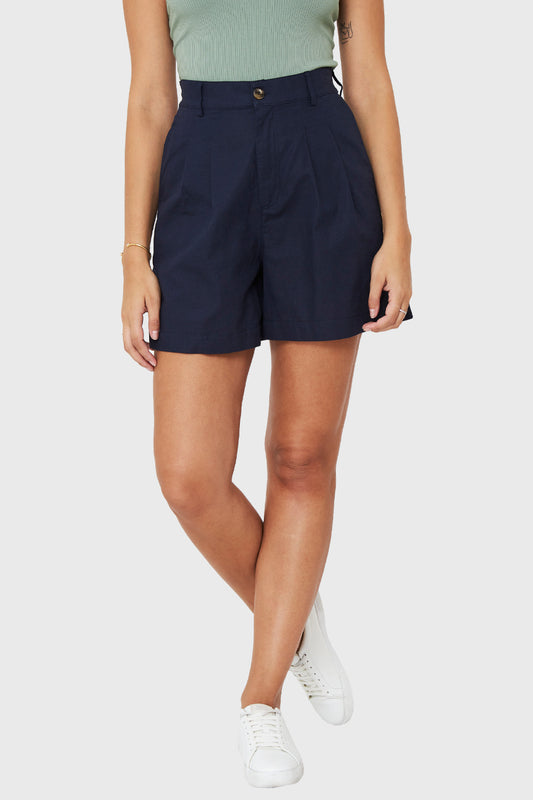 Short Tiro Alto Azul Marino