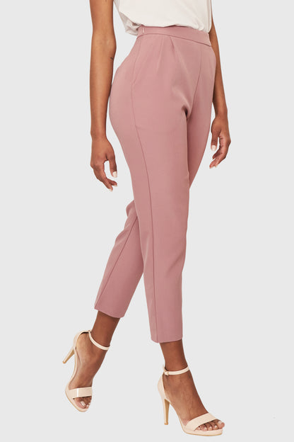 Pantalón Básico Tiro Alto Rosado