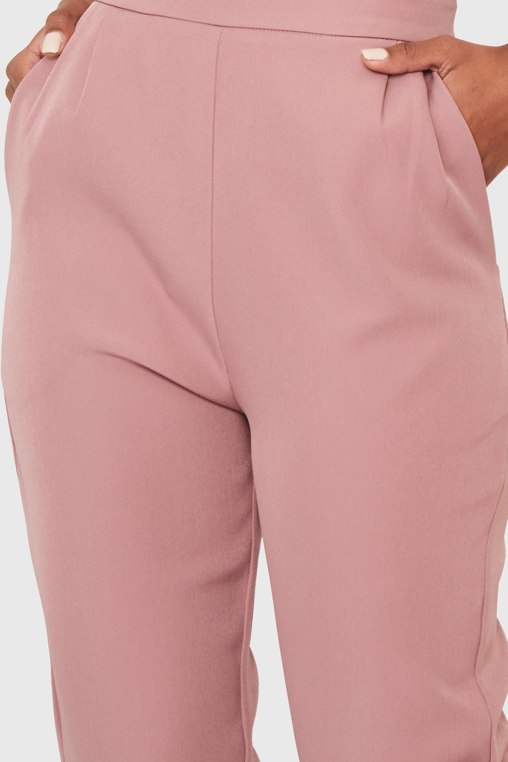 Pantalón Básico Tiro Alto Rosado