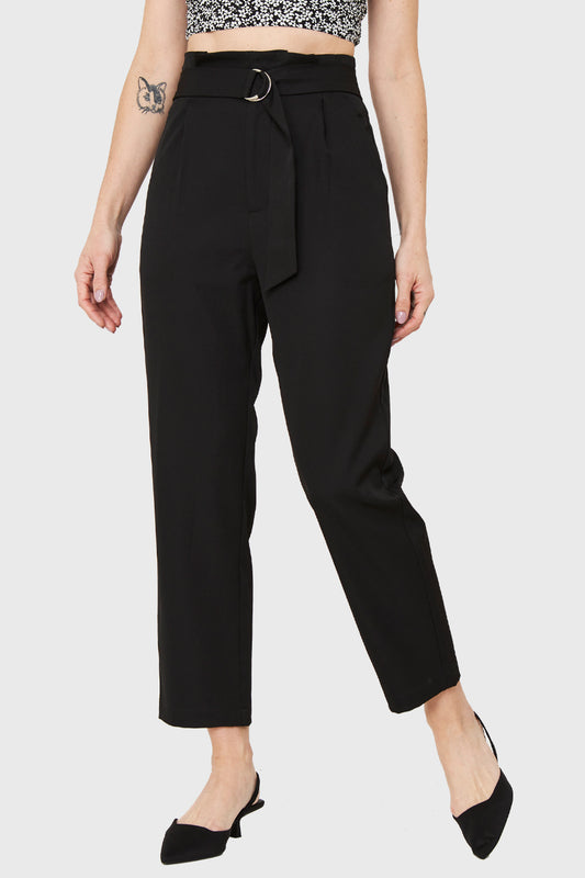 Pantalón Lazo Hebilla Negro
