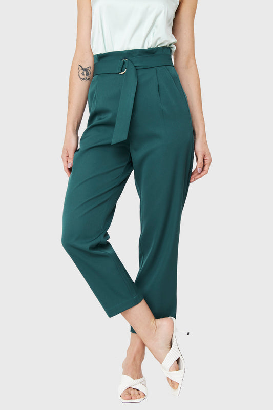 Pantalón Lazo Hebilla Verde Petróleo