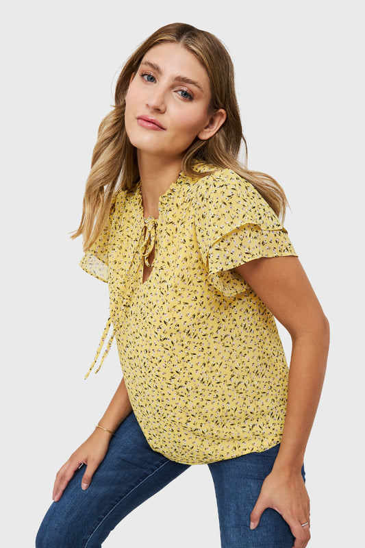 Blusa Ditsy Floral Amarillo