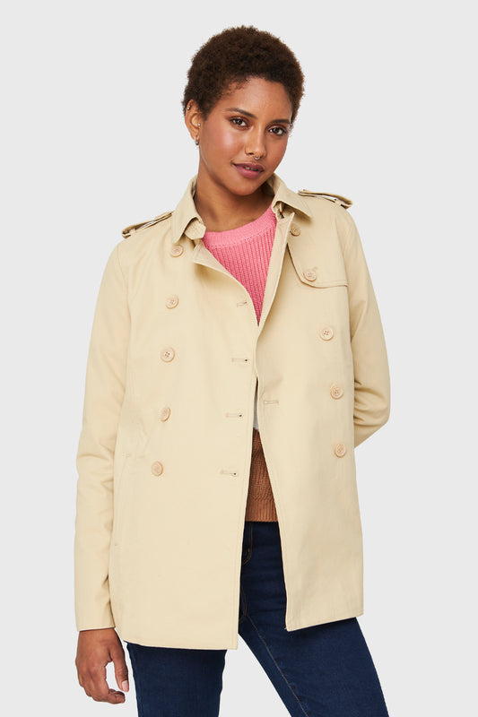 Trench Botones Beige