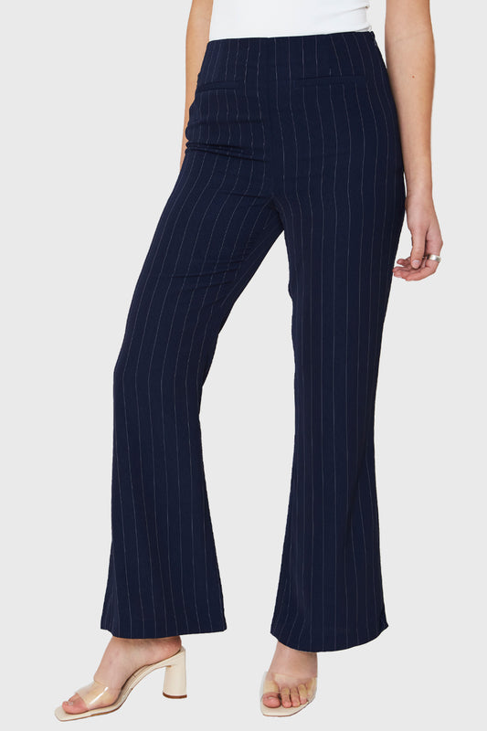 Pantalón Formal Rayas Azul Marino