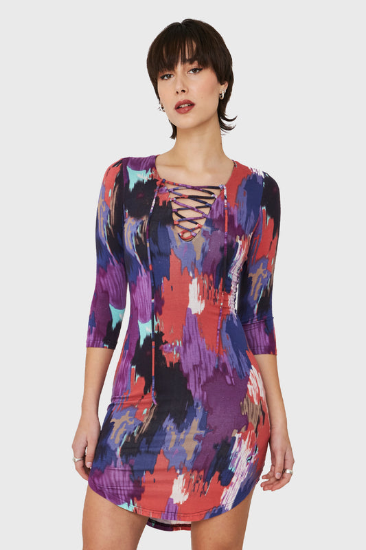 Vestido Corto Multicolor